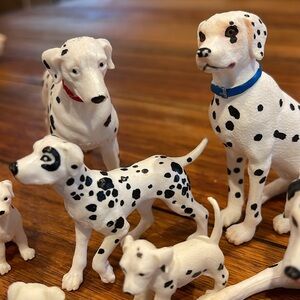 Set of 9 Dalmatian Dog Puppies
